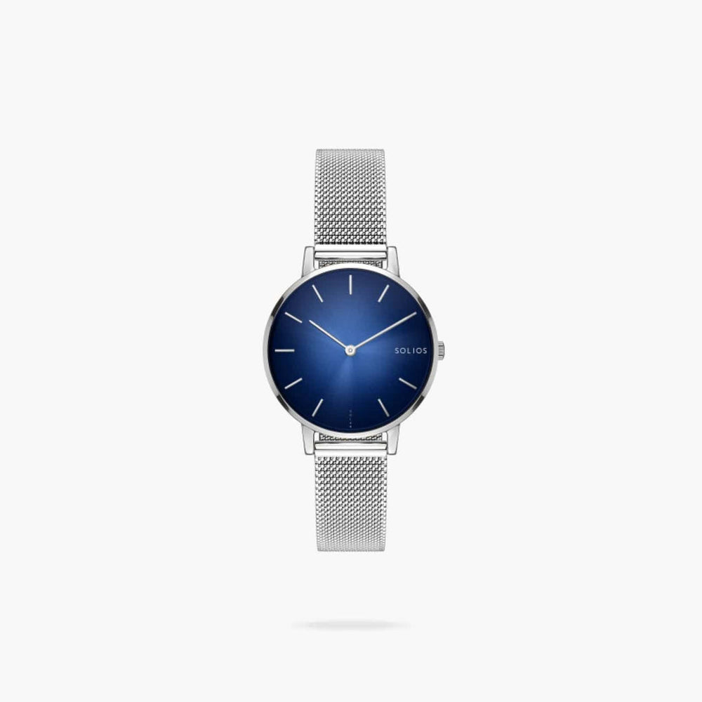 The Solar Mini | Blue Dial - Silver Case