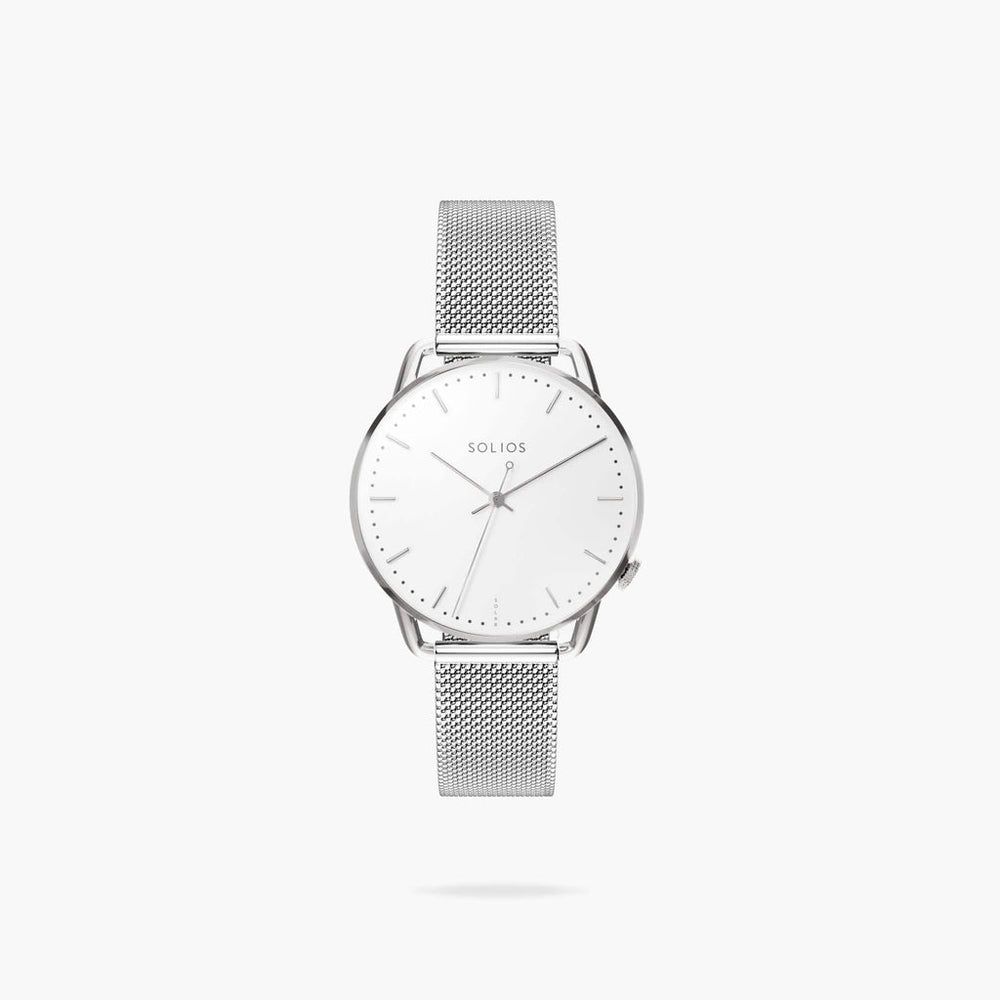 The Solar Curve Mini | White Dial - Silver Case
