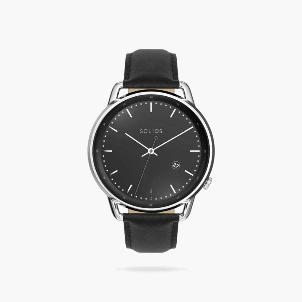 The Solar Curve | Black Dial - Silver Case