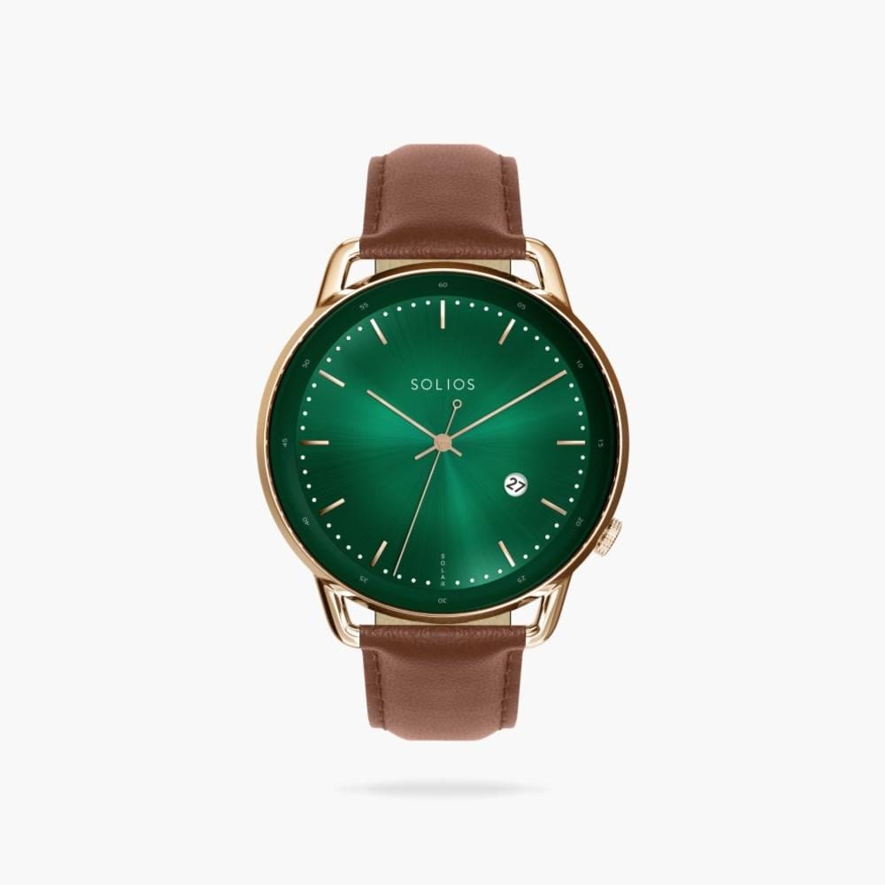 The Solar Curve | Green Dial - Rose Gold Case