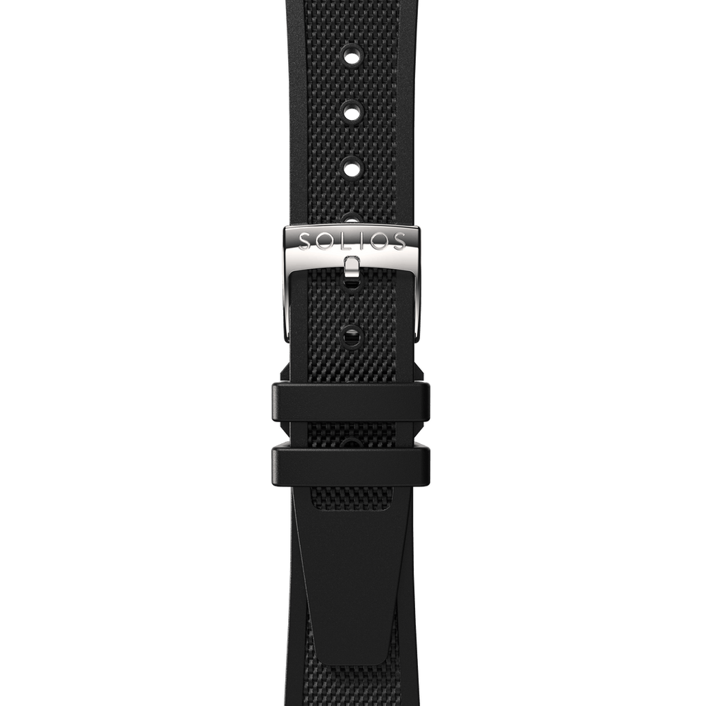 Black Natural Rubber Strap