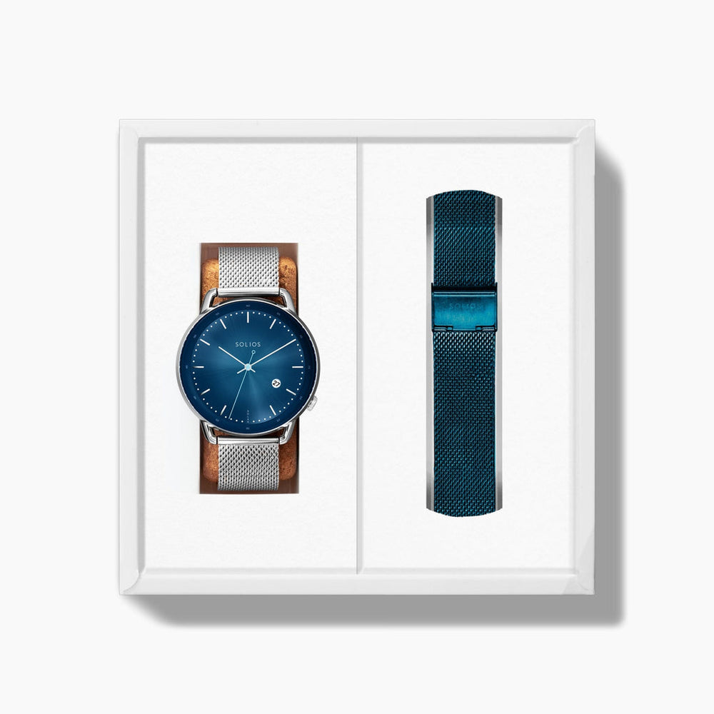 The Solar Curve Bundle | Blue Dial - Silver Case