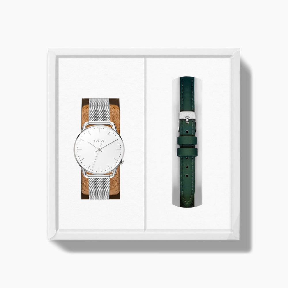 The Solar Curve Mini Bundle | White Dial - Silver Case